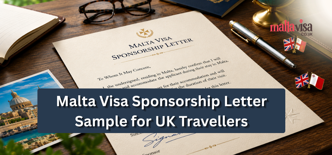 Malta Visa Sponsorship Letter Sample for UK Travellers